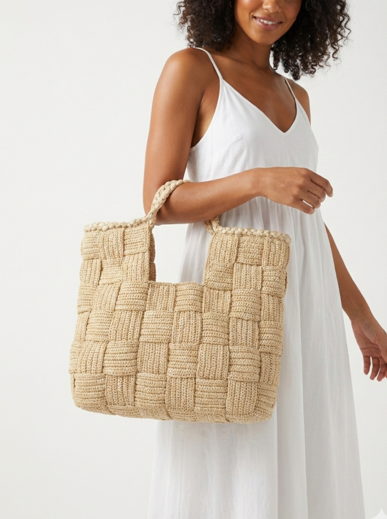 handwoven raffia bag from madagascar